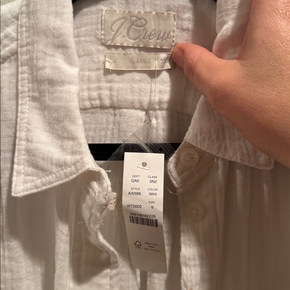 NWT J. Crew Garçon classic shirt in gauze Size 6 - Picture 3 of 7